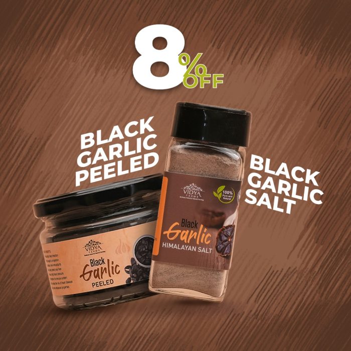 Combo Black Garlic Peeled & Black Garlic Himalayan Salt